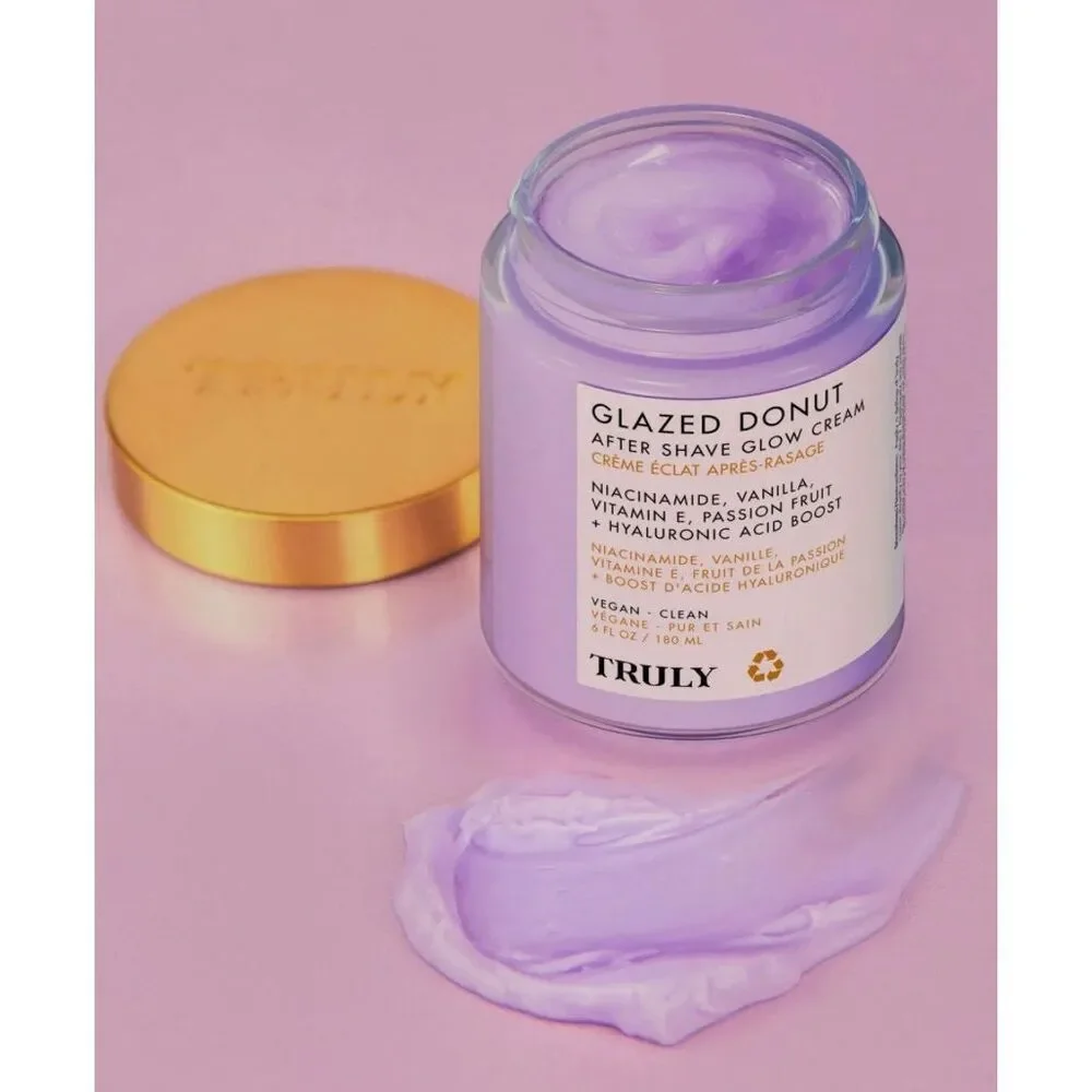 TRULY BEAUTY - NEW Glazed Donut After Shave Glow Cream, 6 oz. No Box - UNISEX
